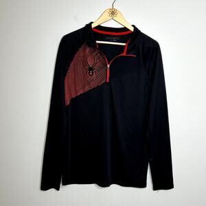 Spyder Black Long Sleeve Quarter Zip Shirt